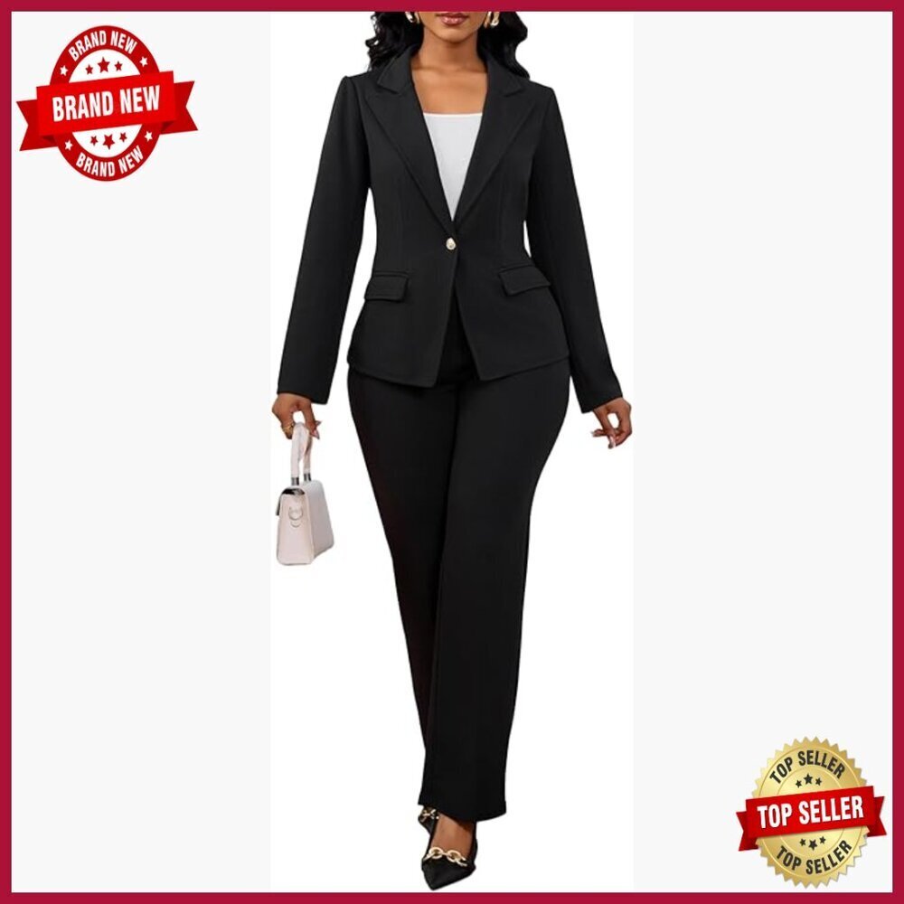 2 Piece Pant Suit Set Blazer and Pencil Pants Business Casual Work Outfit